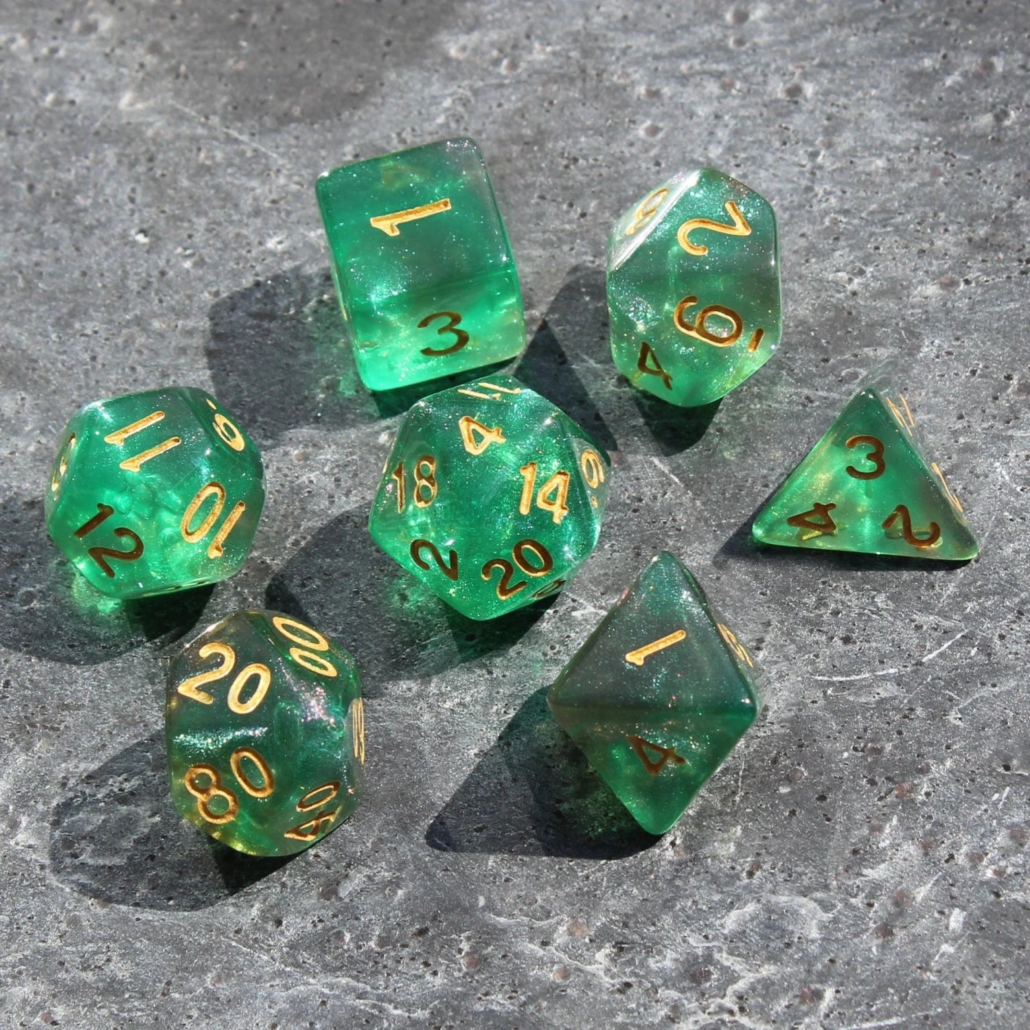 Greener Turquoise Depths Dice Set - What The Funk