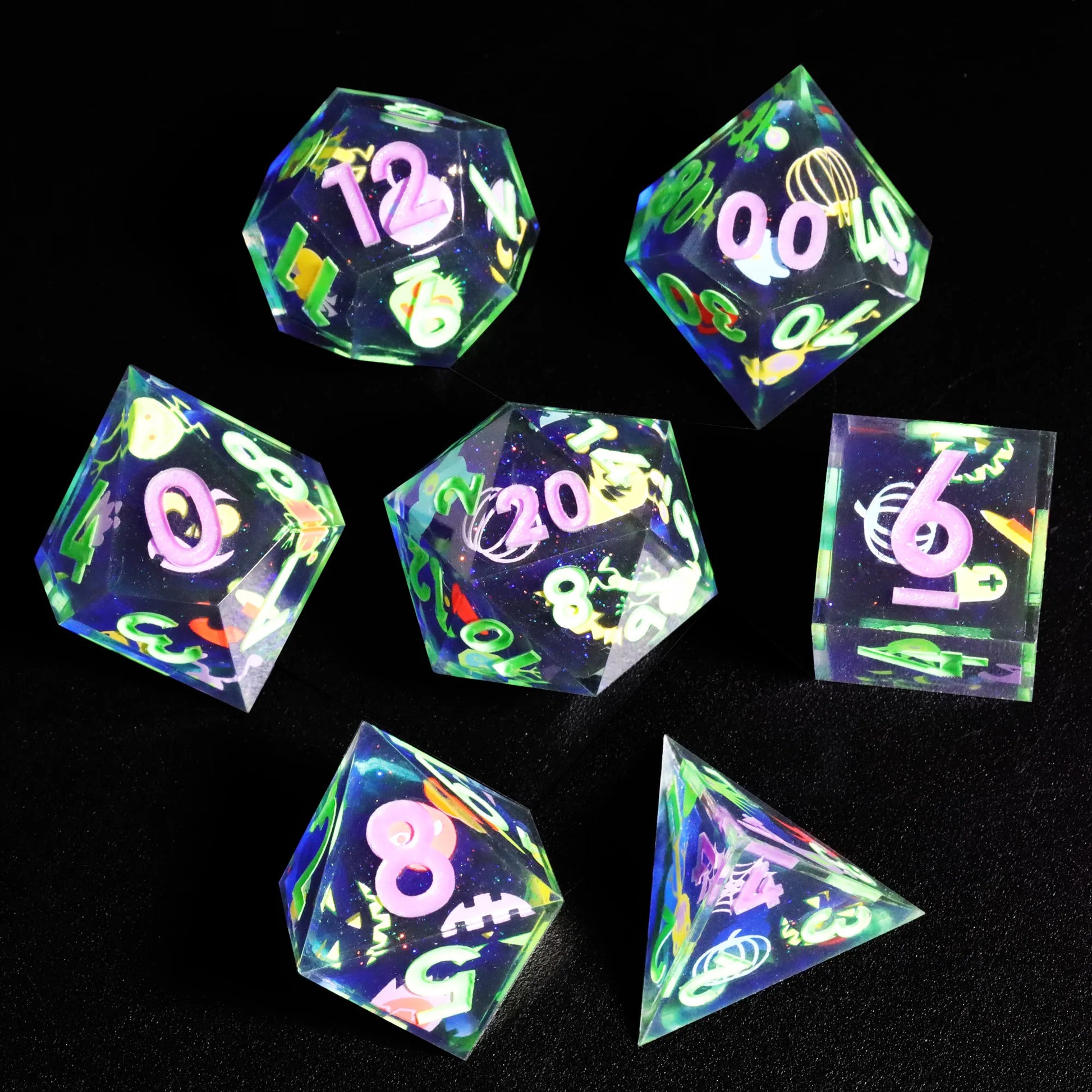 Sharp Resin Beautiful Transparent Layer Dice - What The Funk