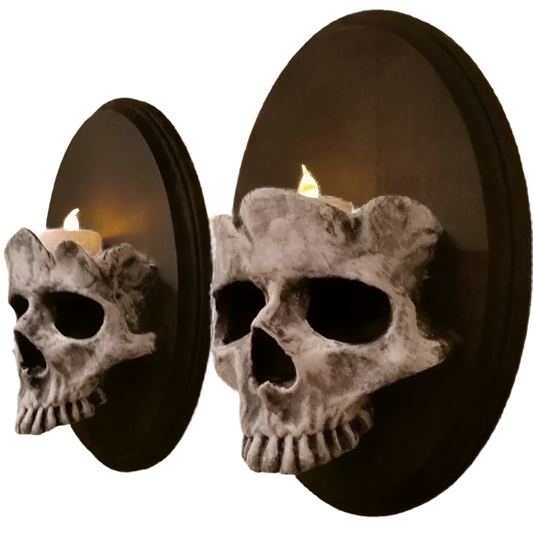 Skull Head Candle Holder