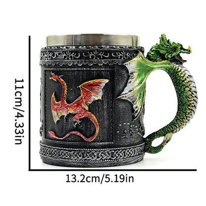 Crafted Medieval Roaring Dragon Beer Tankard - What The Funk