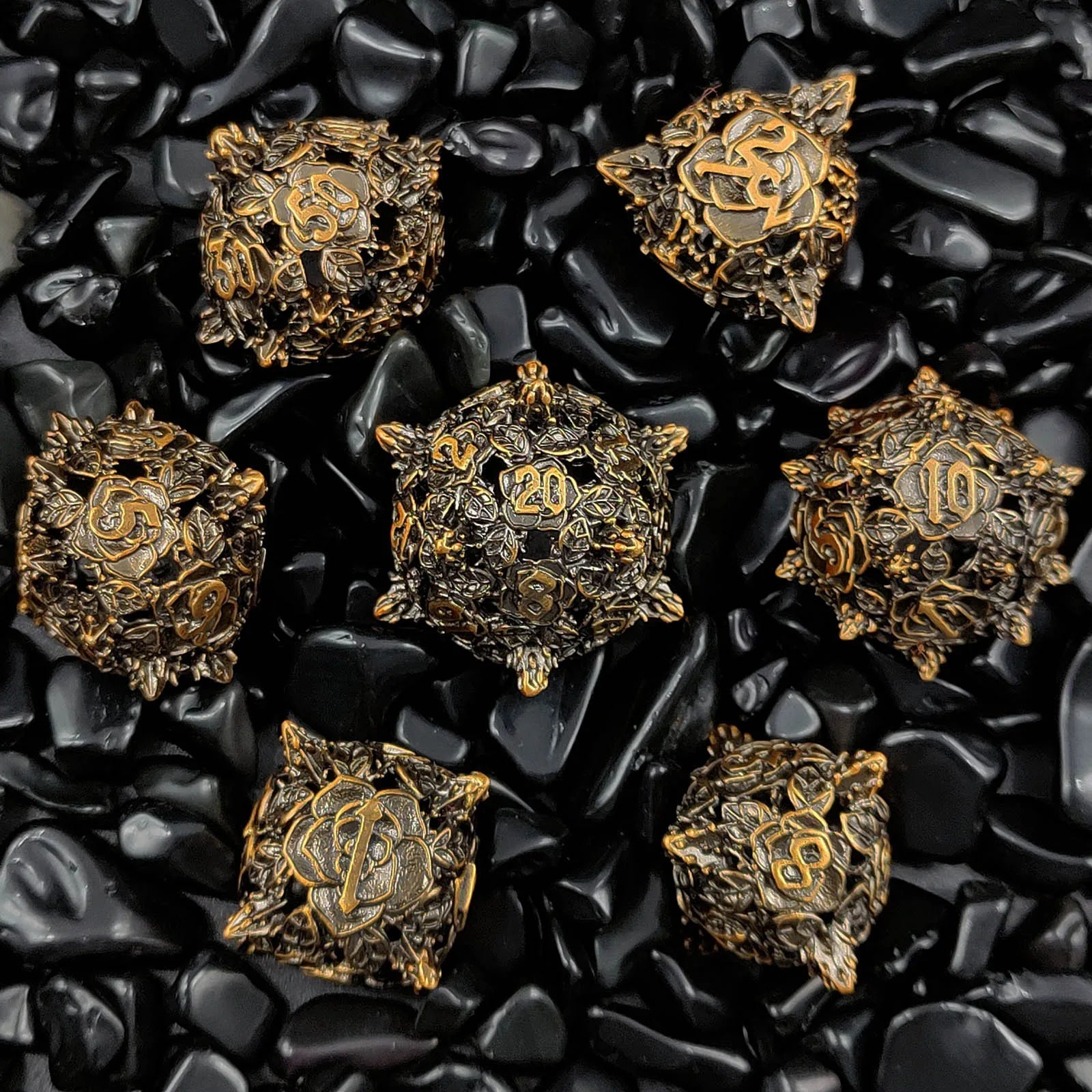 Metal Rose Dice Set - What The Funk