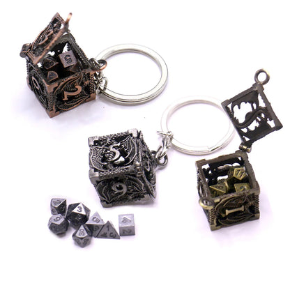 D6 Metal Case & Metal Dice Set - What The Funk