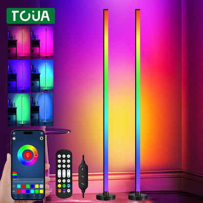 RGB LED Corner Floor Lamp With Remote Control and App - What The Funk