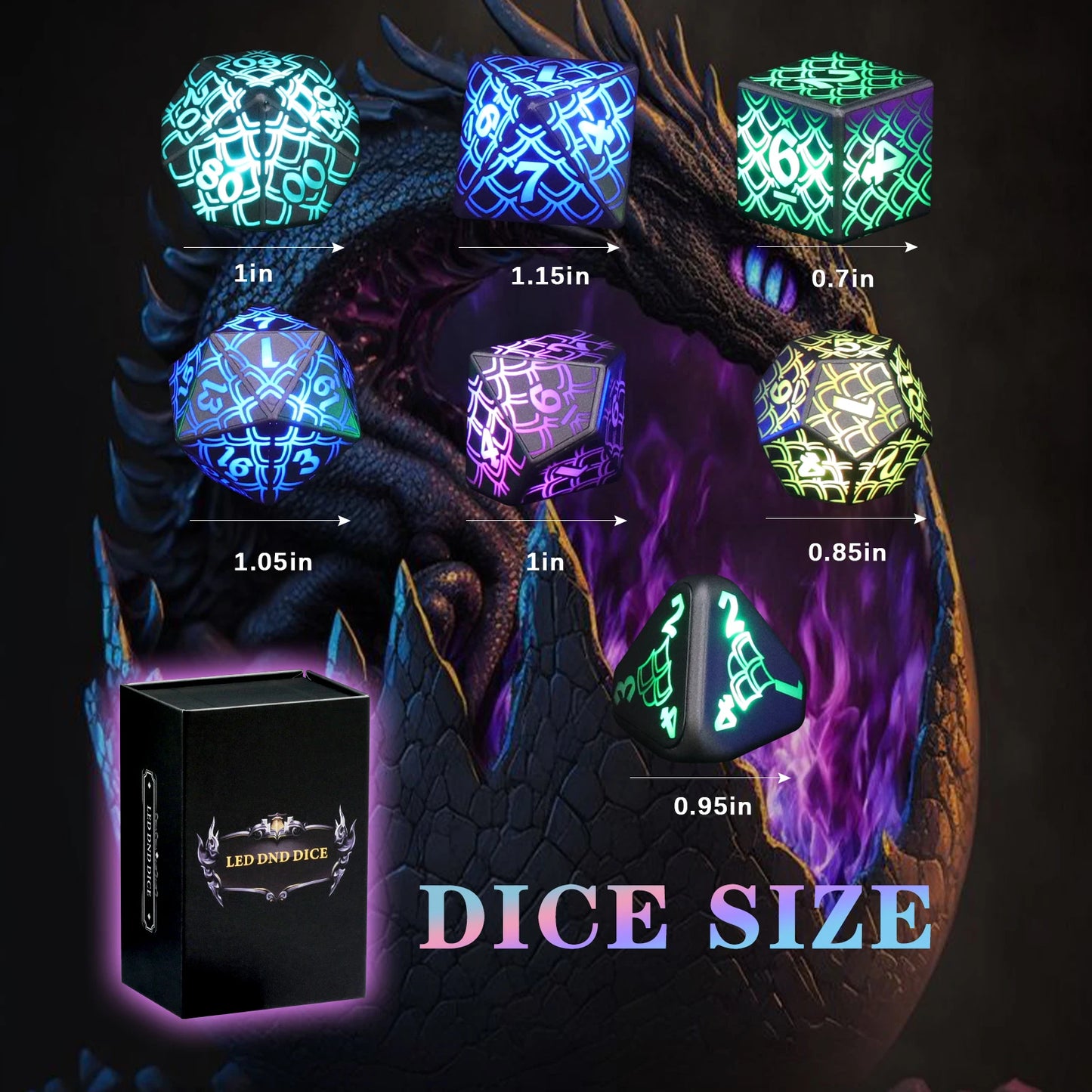 RGB LED Dice Set - What The Funk