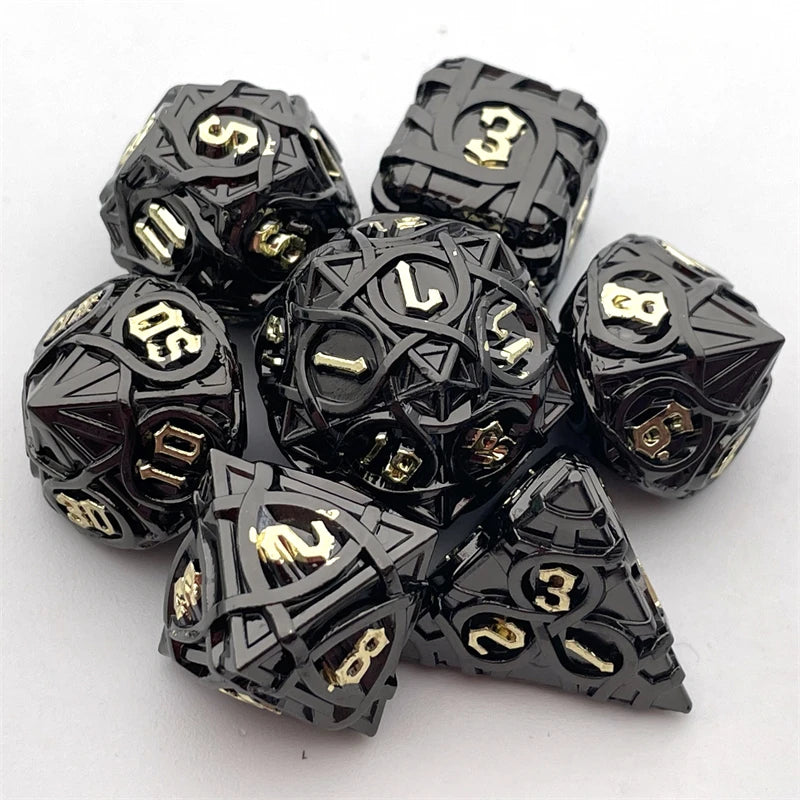 Metal Maze Pattern Dices Set - What The Funk