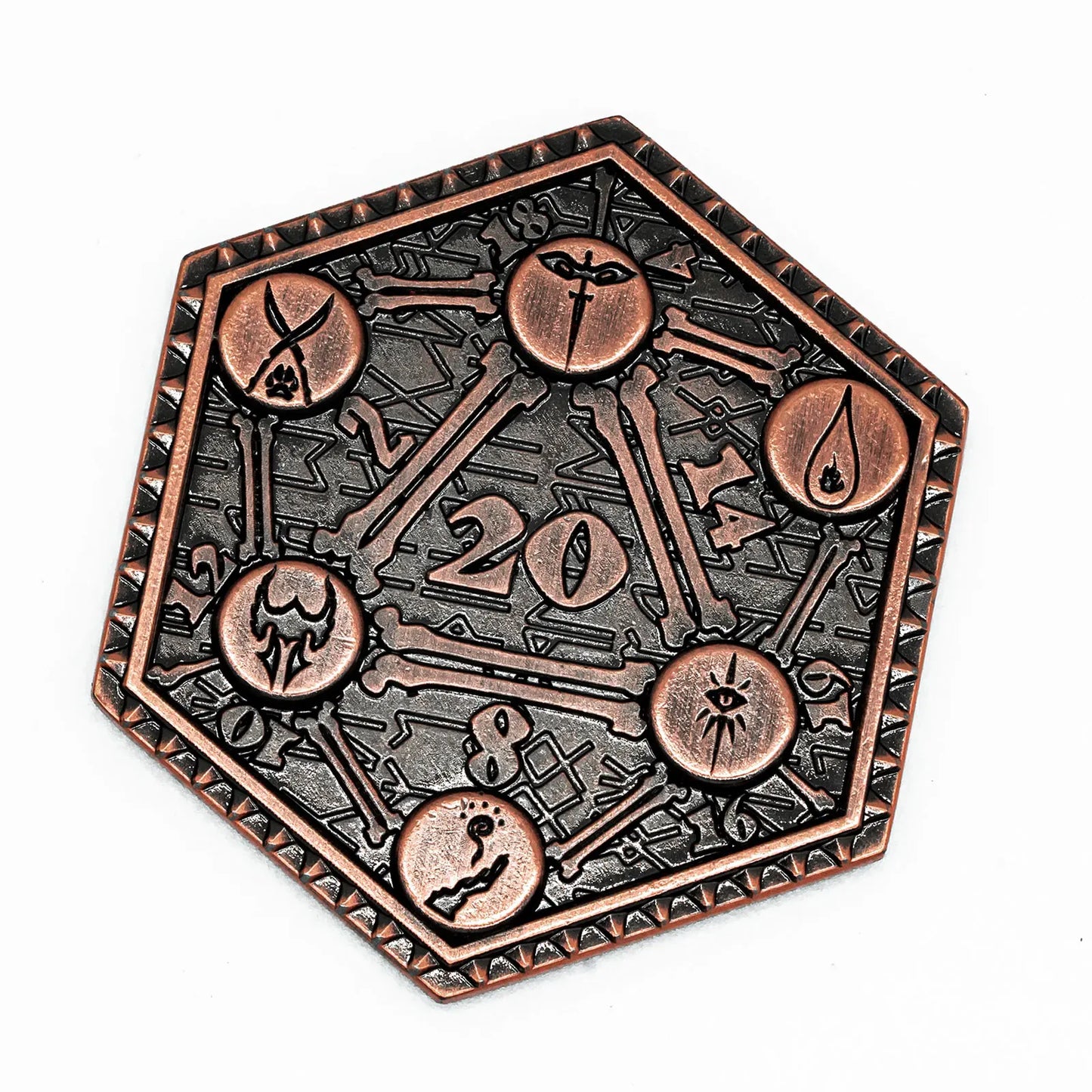 D20 Coin Creative Metal Coins - What The Funk