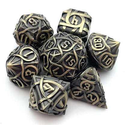 Metal Maze Pattern Dices Set - What The Funk