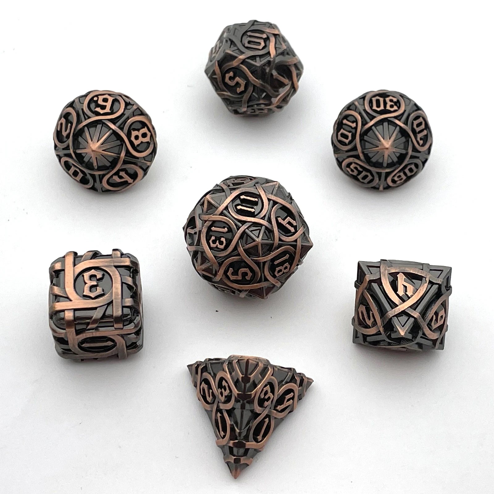 Metal Maze Pattern Dices Set - What The Funk