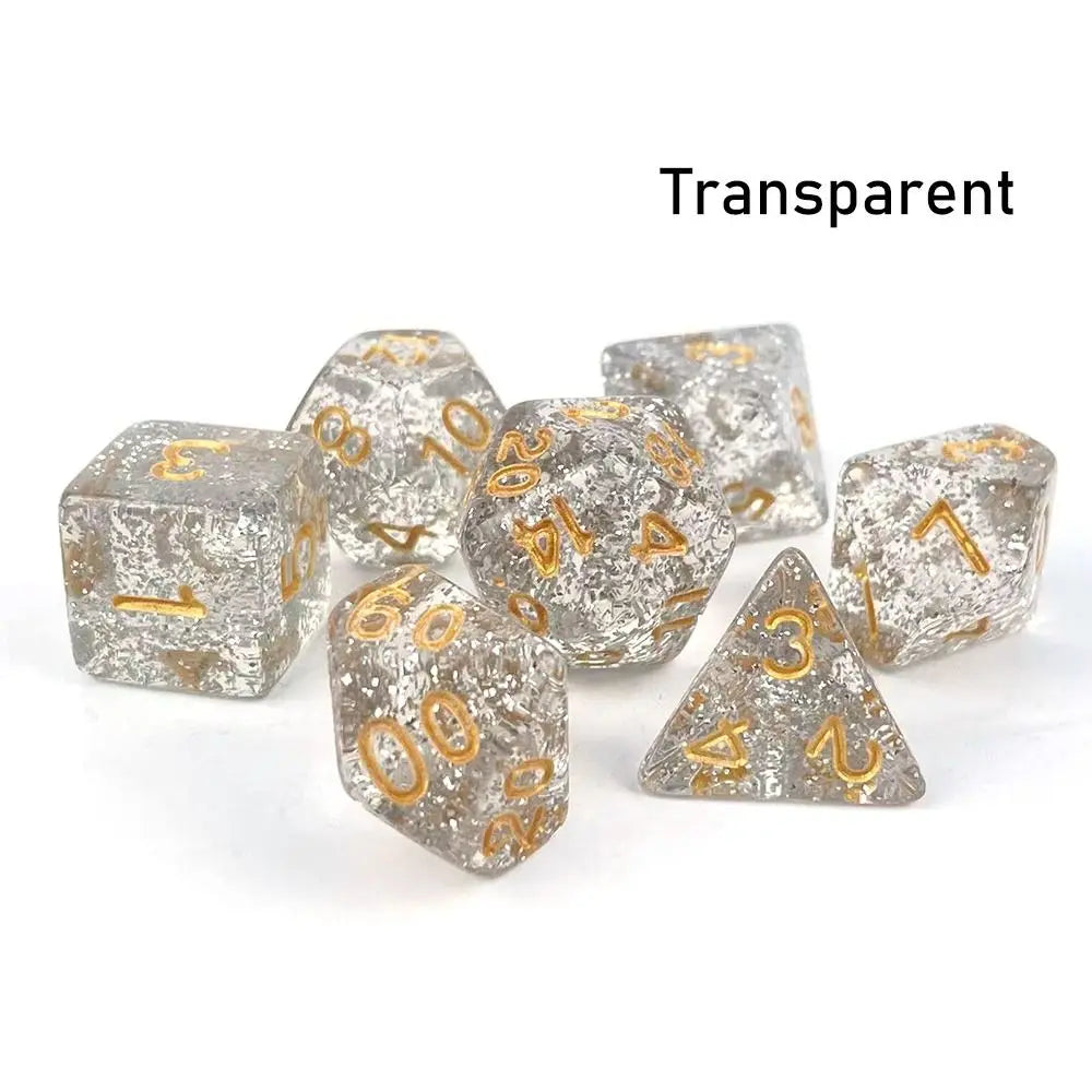 Glittery Translucent Dice Set - What The Funk