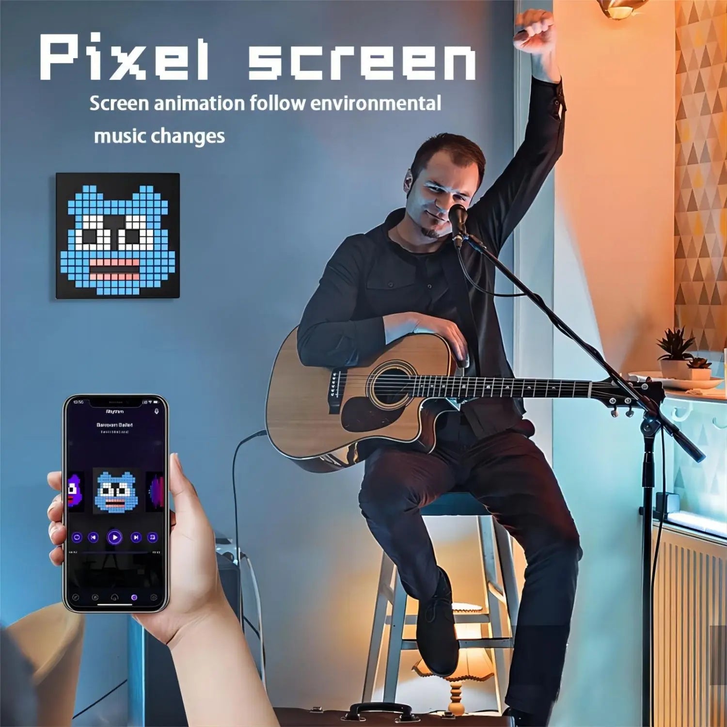 LED Pixel Display Picture Frame Decor - What The Funk