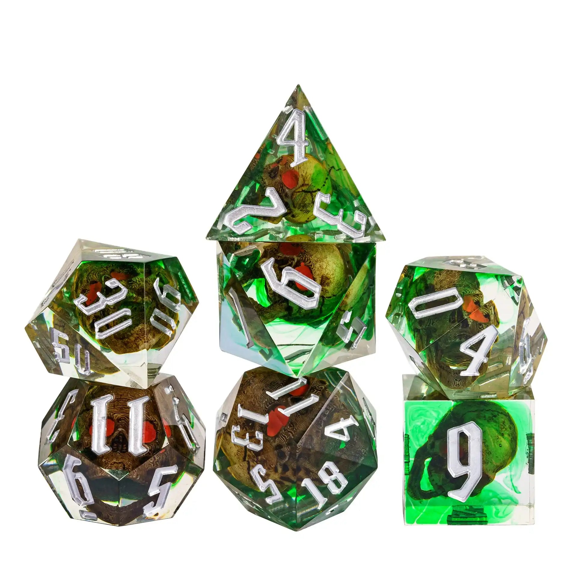 Sharp Edges Skull Dice Set - What The Funk