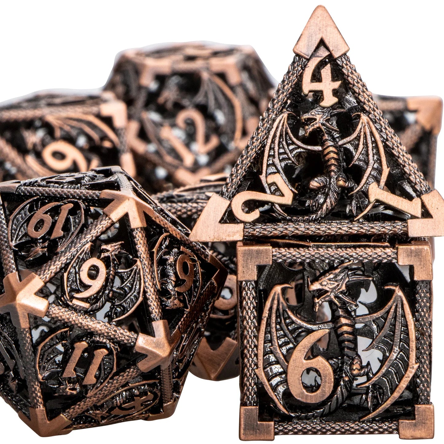 Metal Angels, Witches, & Dragons Dice Hollow Dice Set - What The Funk