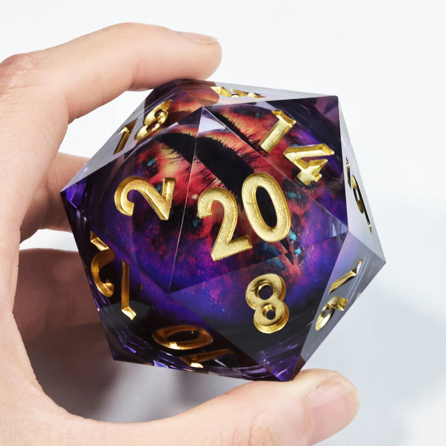 Large Hand Crafted D20 2 inch (50mm) - What The Funk