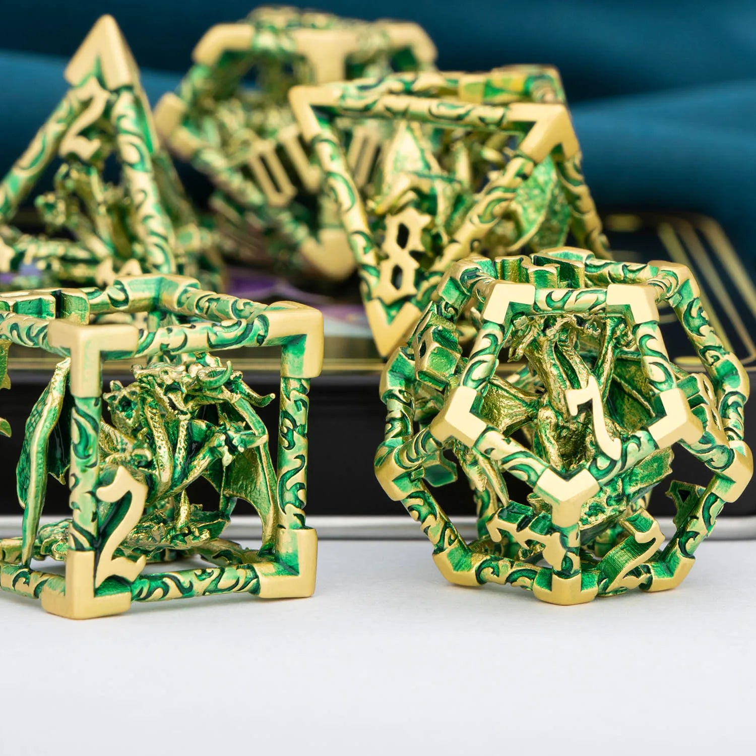 Hollow Metal Tiamat Dice Set - What The Funk