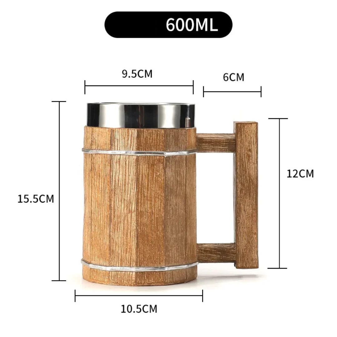 Viking Wood Style Beer Mug - What The Funk