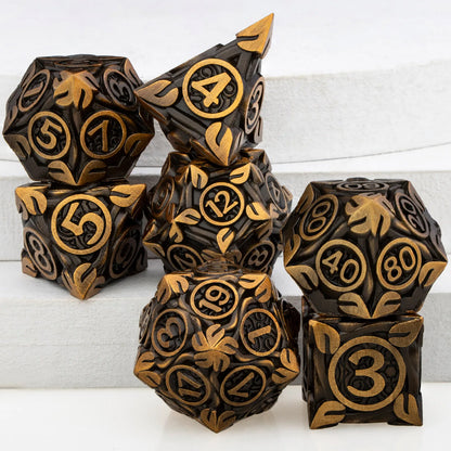 Metal Circle Identifying Dice Set - What The Funk