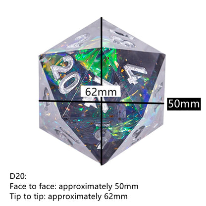 Large Hand Crafted D20 2 inch (50mm) - What The Funk