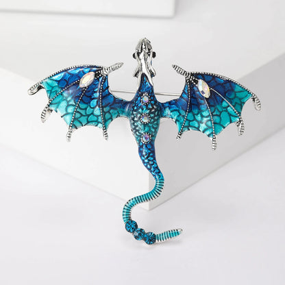 Enamel Flying Dragon Brooches - What The Funk