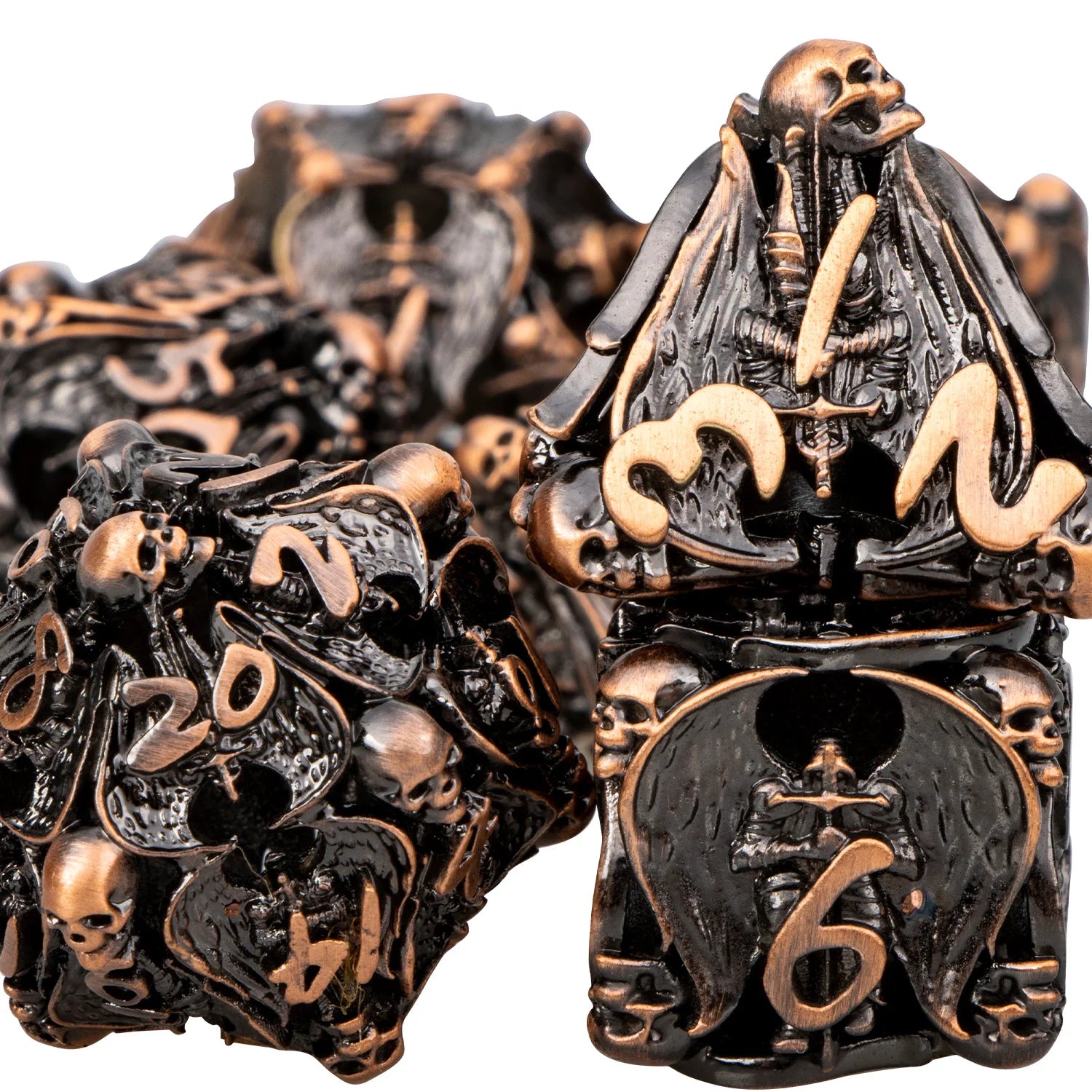 Metal Angels, Witches, & Dragons Dice Hollow Dice Set - What The Funk