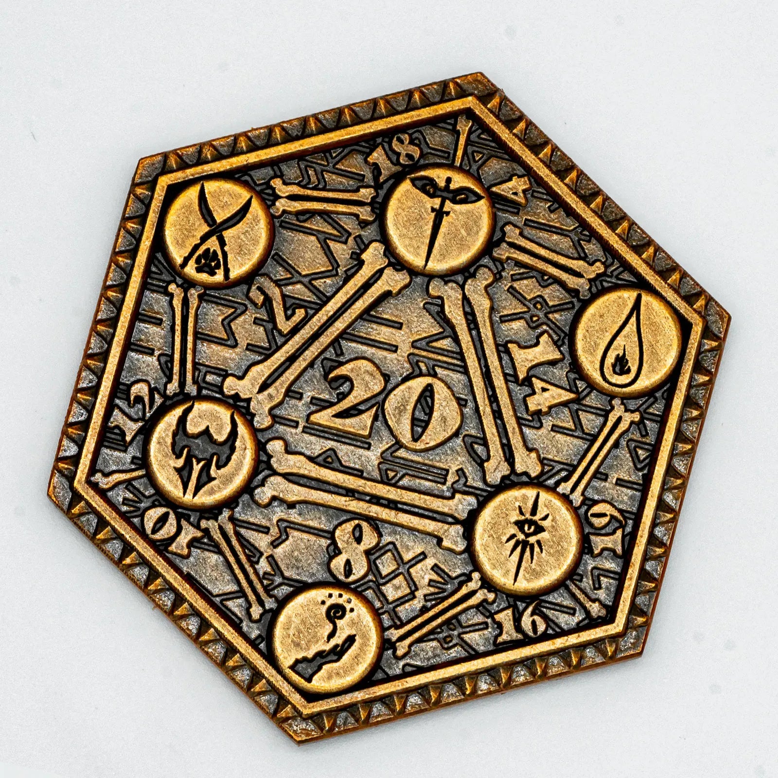 D20 Coin Creative Metal Coins - What The Funk