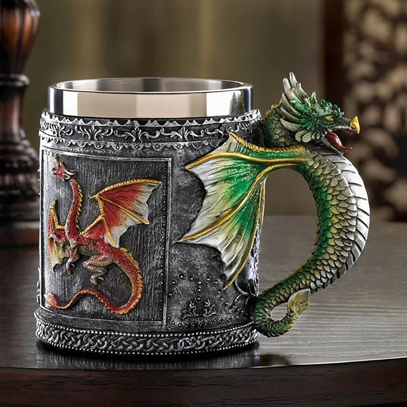 Crafted Medieval Roaring Dragon Beer Tankard - What The Funk