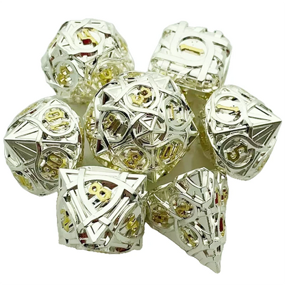 Metal Maze Pattern Dices Set - What The Funk