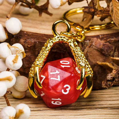 D20 Keychain and Key Ring - What The Funk