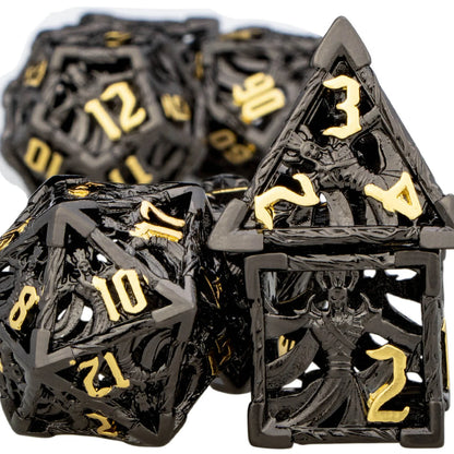 Metal Angels, Witches, & Dragons Dice Hollow Dice Set - What The Funk