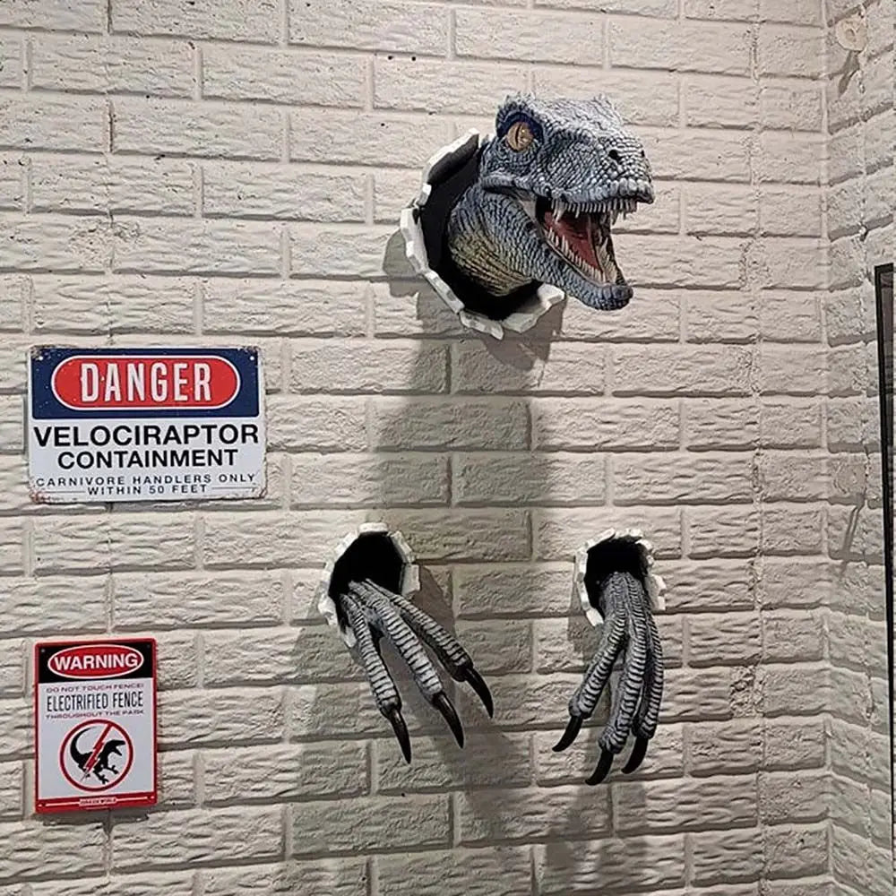 Bursting Dinosaur Wall Mounted Sculpture