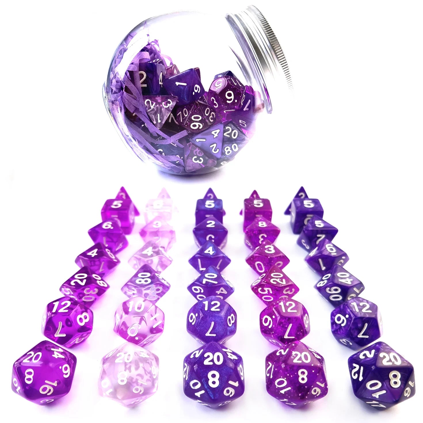 Potion Amethyst Dice Set (5sets/35pcs) - What The Funk