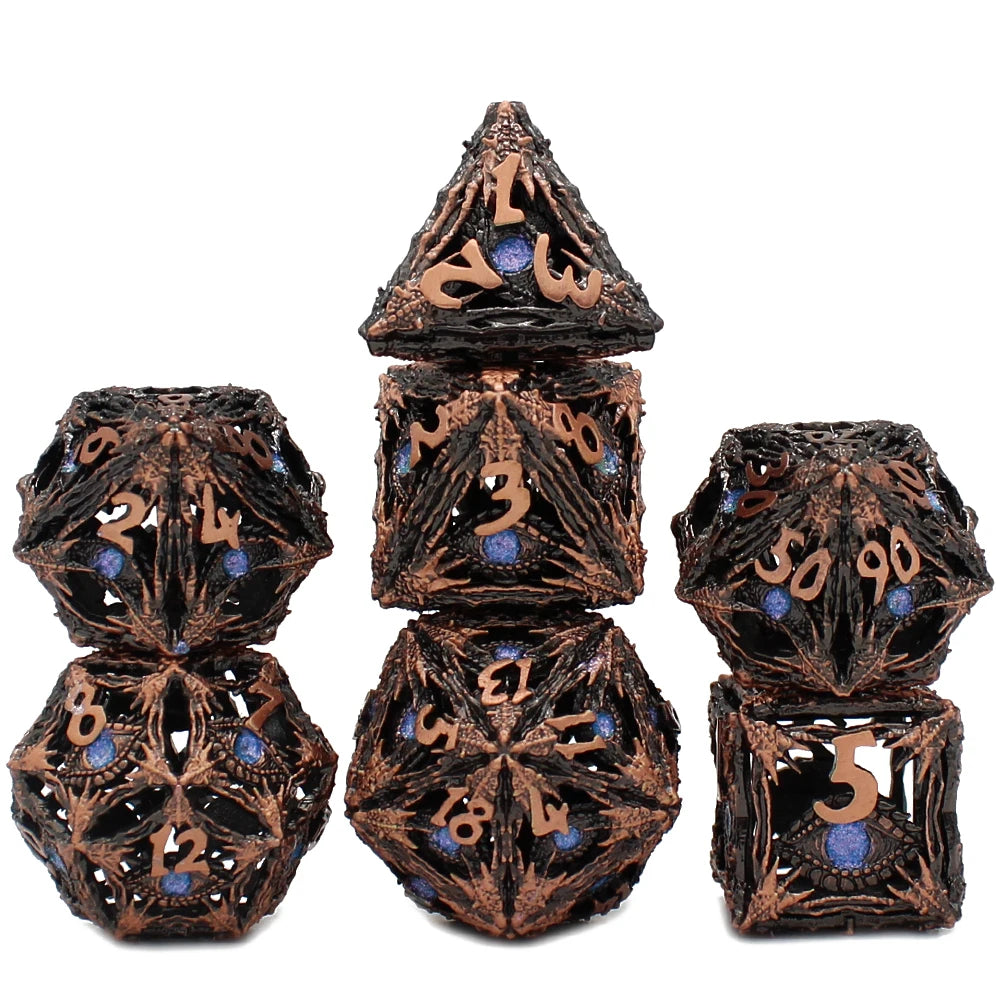 Hollow Metal Dragon Eye Dice Set - What The Funk