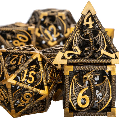 Metal Angels, Witches, & Dragons Dice Hollow Dice Set - What The Funk