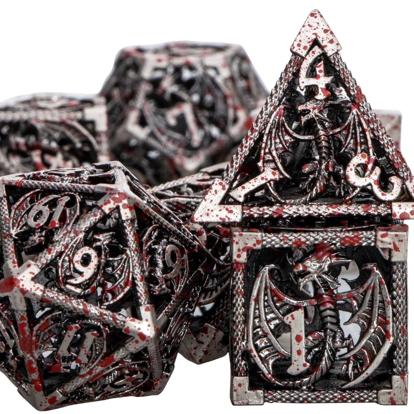 Metal Angels, Witches, & Dragons Dice Hollow Dice Set - What The Funk