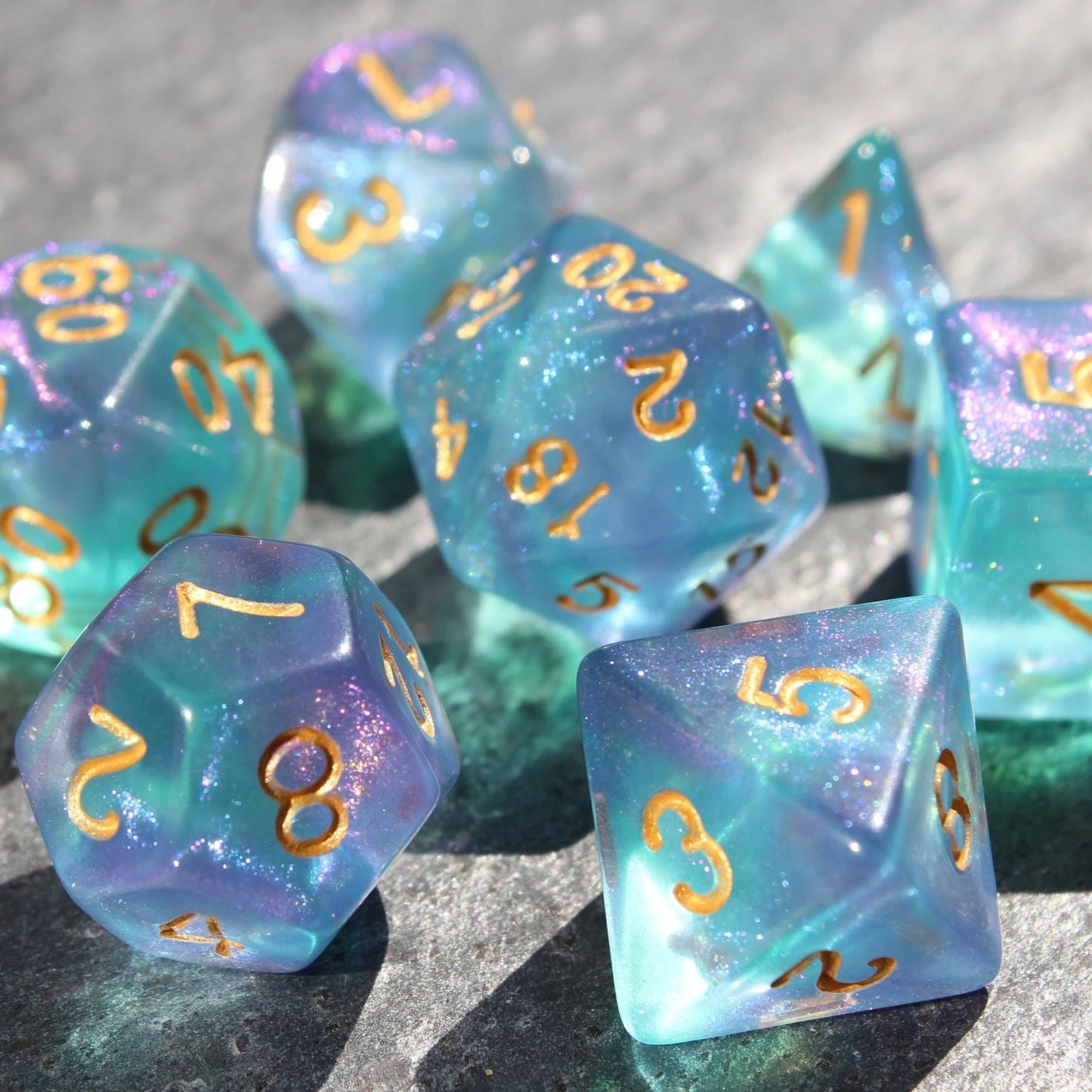 Blue Starry Sky Dice Set - What The Funk