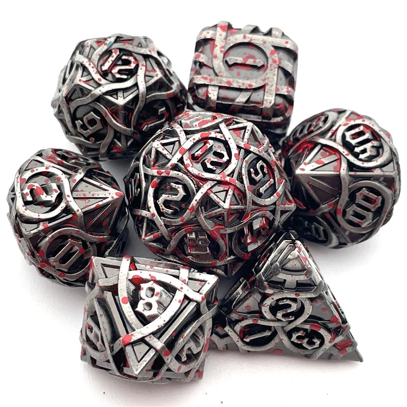 Metal Maze Pattern Dices Set - What The Funk