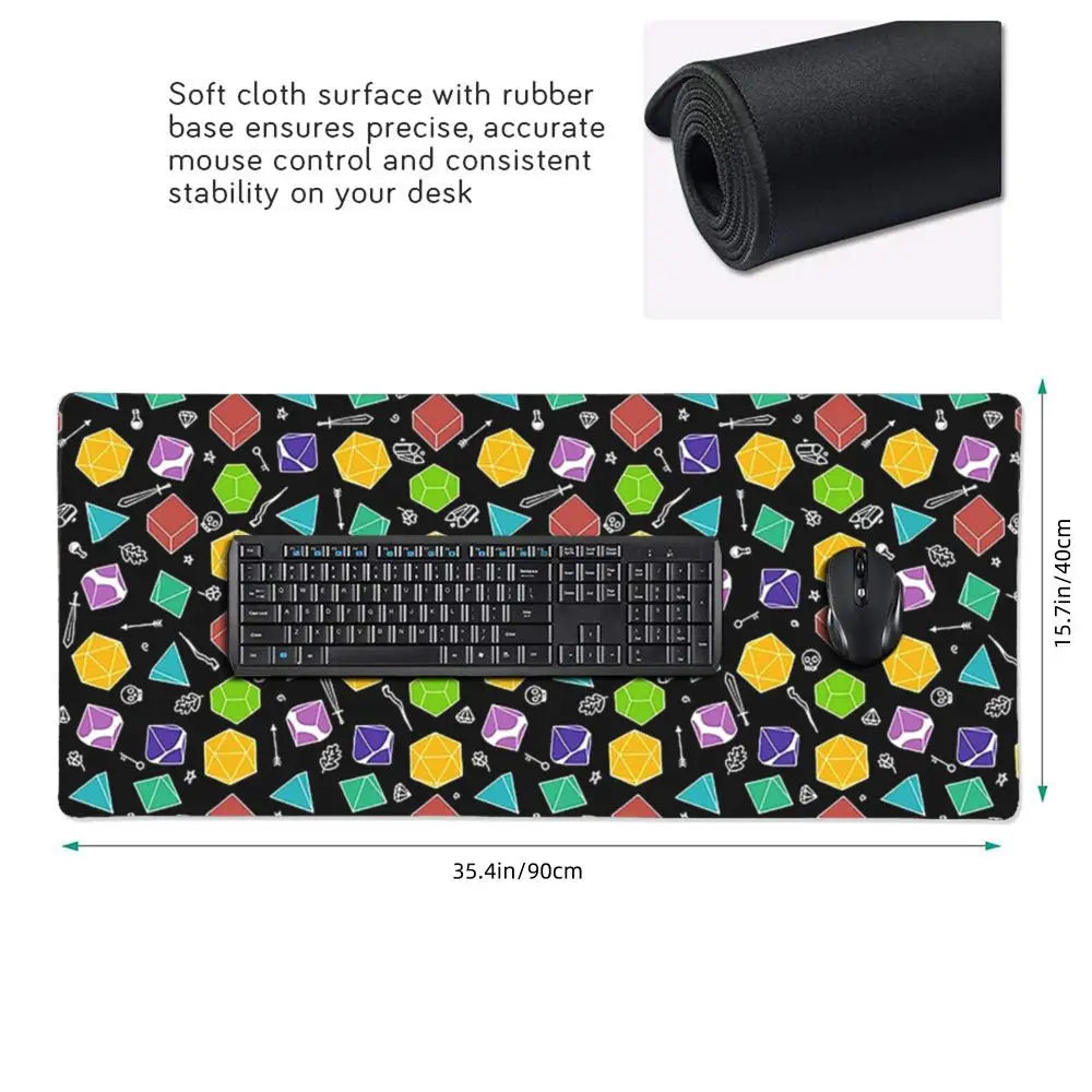 Dice Rainbow Mouse Pads