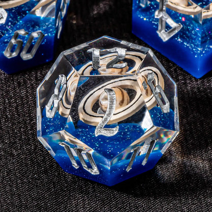 Sharp Edge Planetary Rings Dice Set