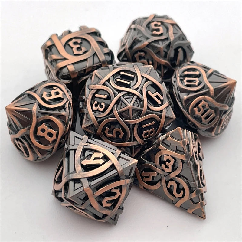 Metal Maze Pattern Dices Set - What The Funk