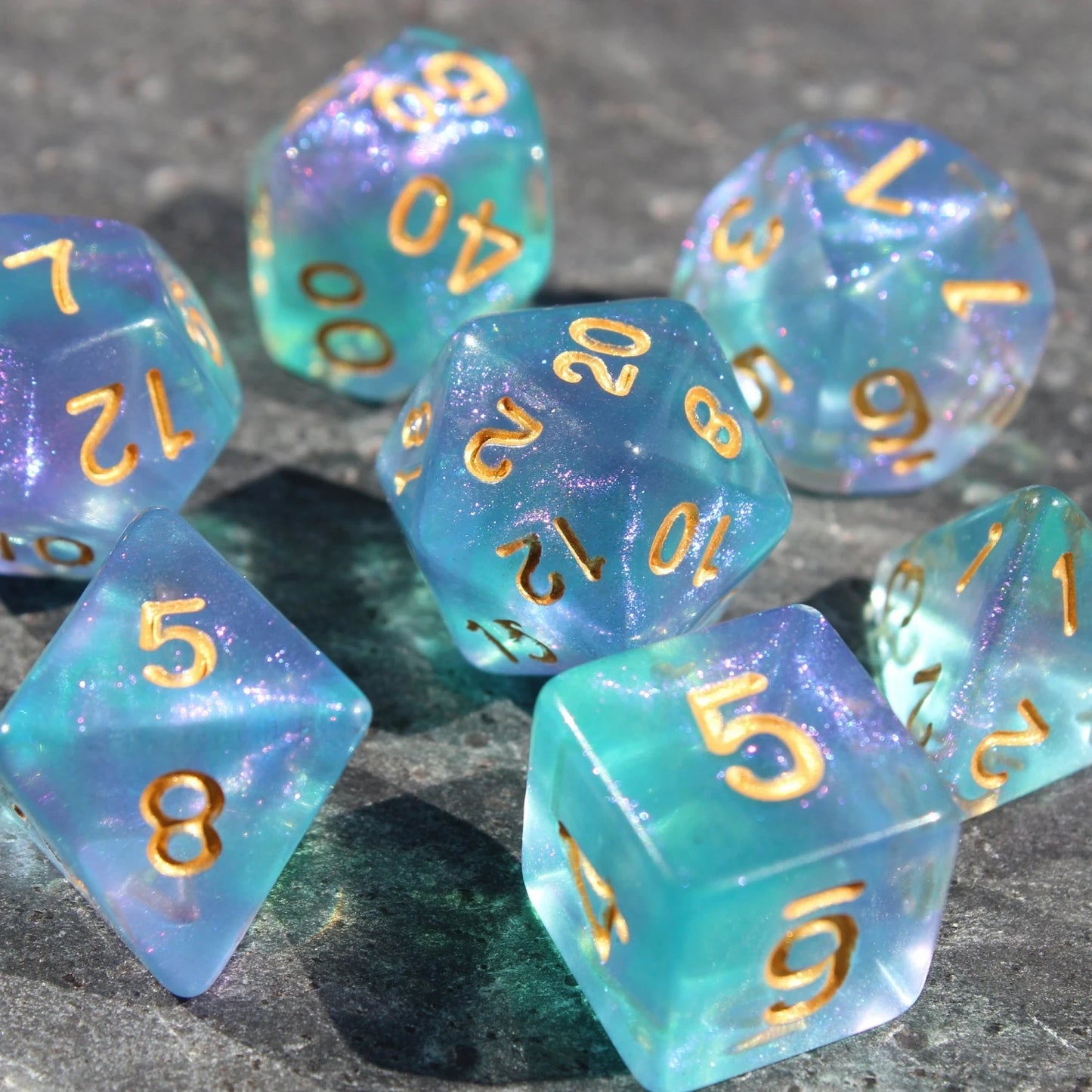 Blue Starry Sky Dice Set - What The Funk