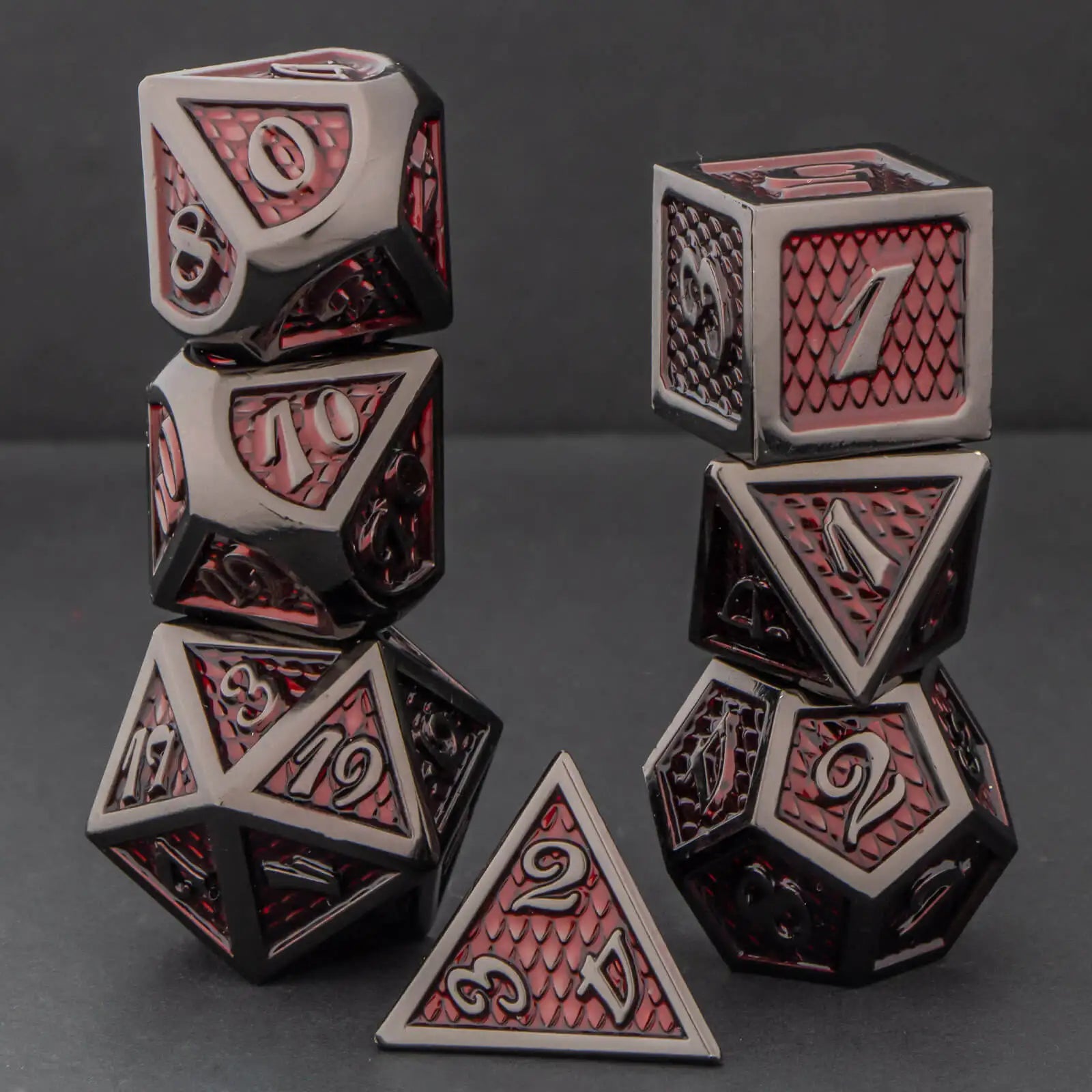 Metal Dragon Scale Dice Set - What The Funk