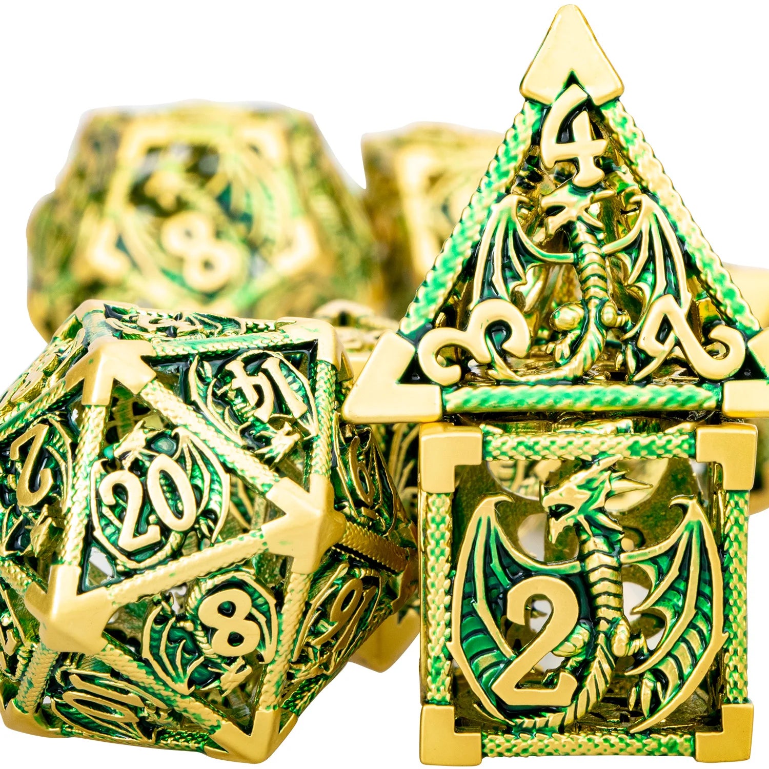 Metal Angels, Witches, & Dragons Dice Hollow Dice Set - What The Funk