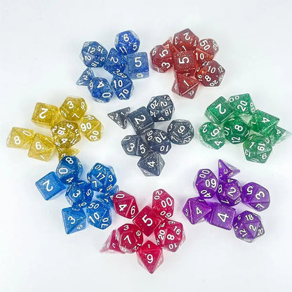 Glittery Translucent Dice Set - What The Funk