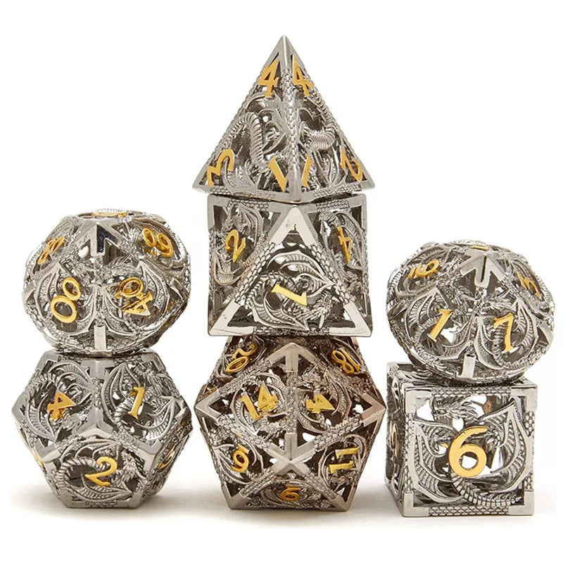 Hollow Metal Octopus Dice Set - What The Funk