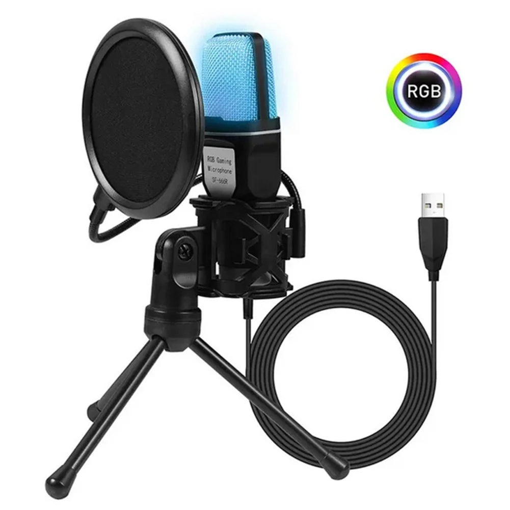 USB Wired Microphone Professional RGB - What The Funk