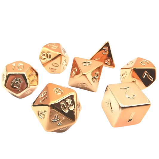 Rose Gold Plating Dice Set