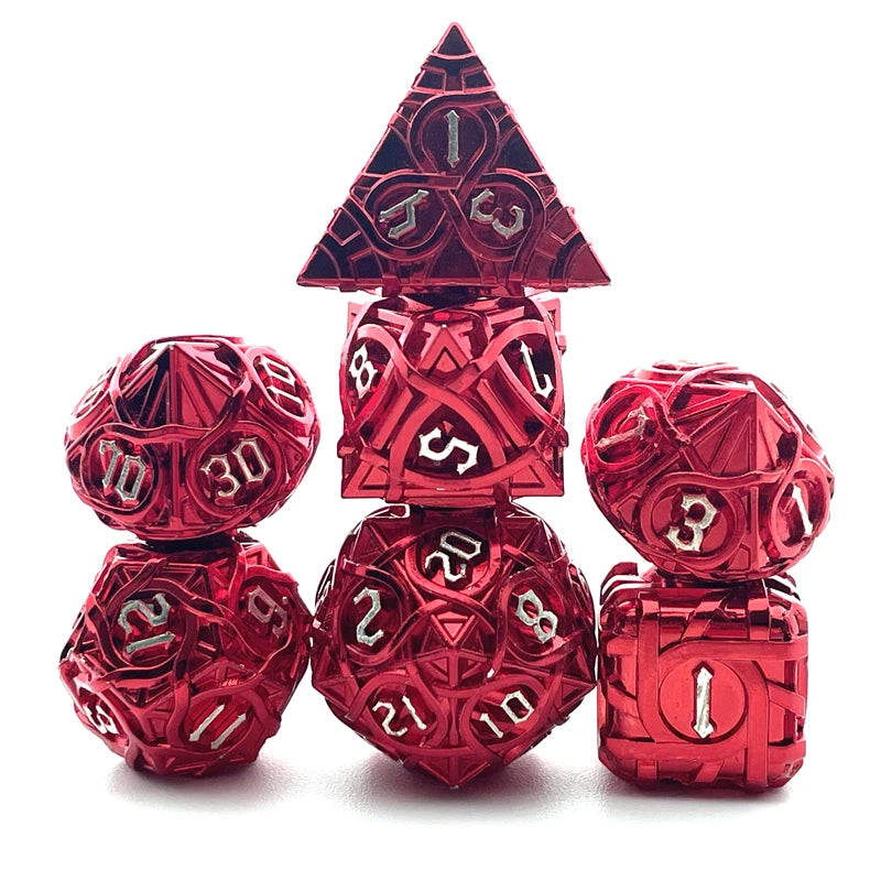 Metal Maze Pattern Dices Set - What The Funk