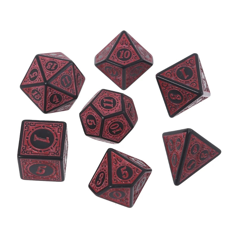 Small Carved Pattern Dice Set - What The Funk