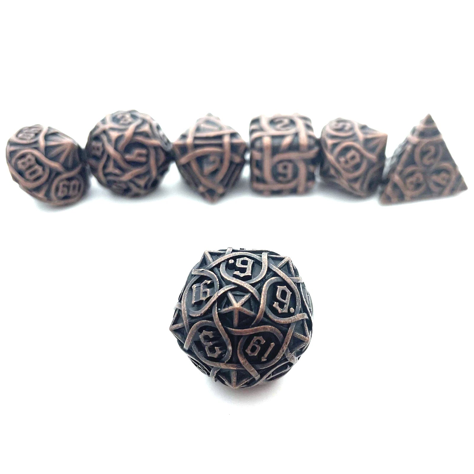 Metal Maze Pattern Dices Set - What The Funk