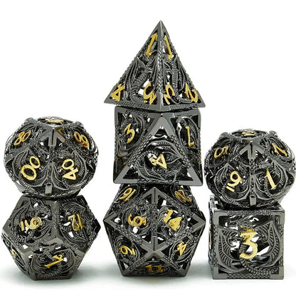 Hollow Metal Octopus Dice Set - What The Funk