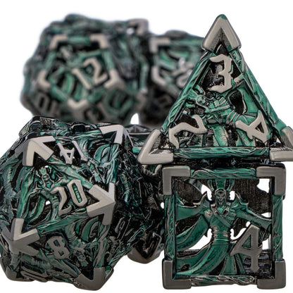 Metal Angels, Witches, & Dragons Dice Hollow Dice Set - What The Funk